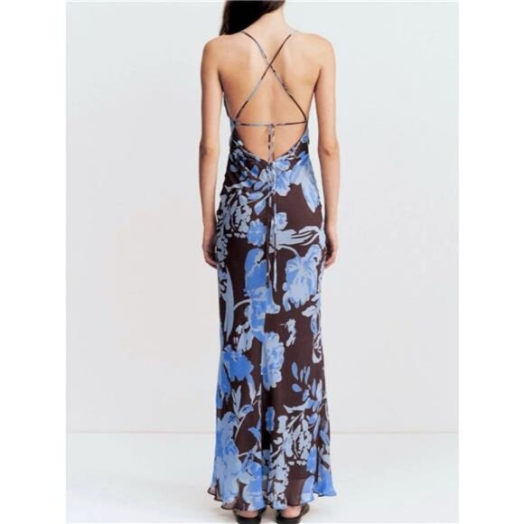 Floral Print Spaghetti Strap Maxi Dress - Picture 6 of 9